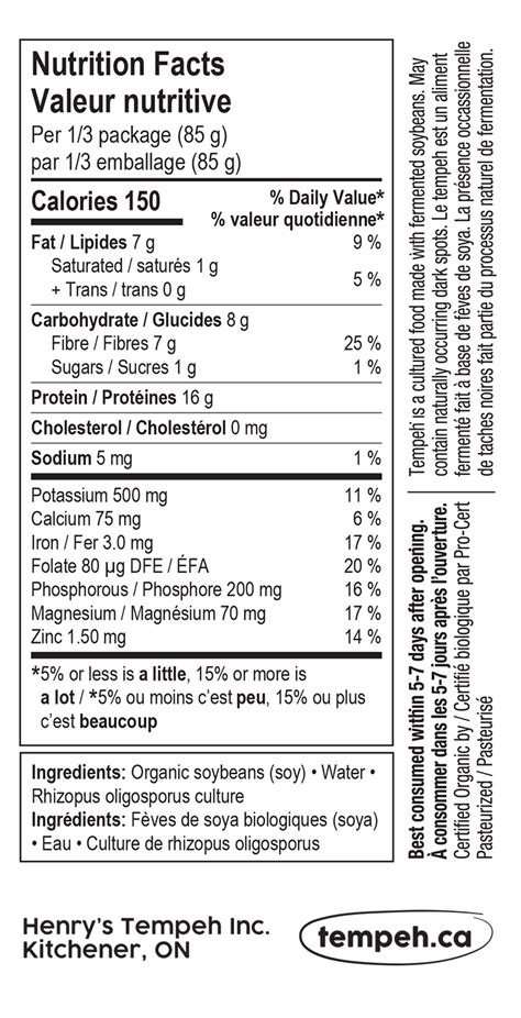 Canada Tempeh On Offer From Henry S Tempeh An Organic Tempeh Producer