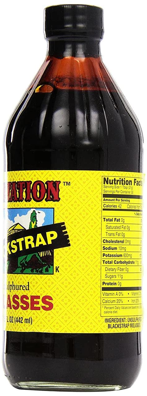 Plantation Blackstrap Molasses 15 Oz Pure And Unrefined