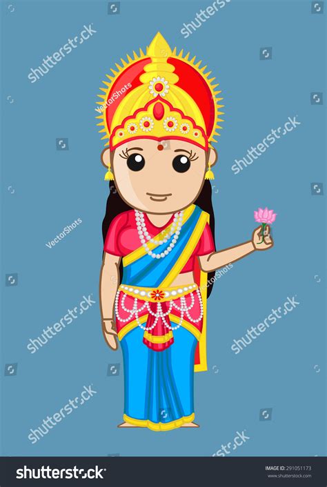 Bharat Mata Indian Goddess Stock Vector Royalty Free 291051173