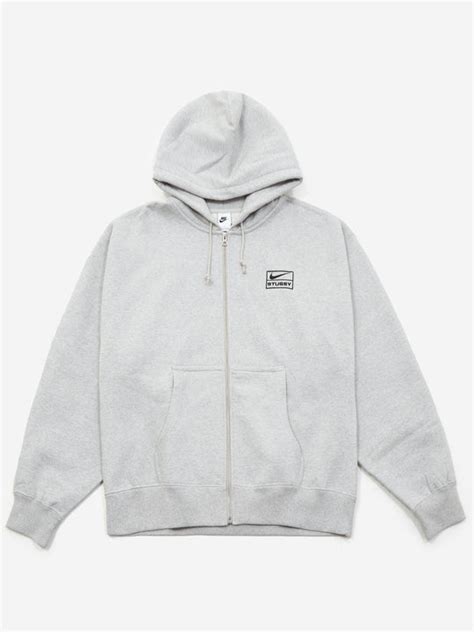 Nike X Stussy Fleece Hoodie Grey Heatherblack Goodhood