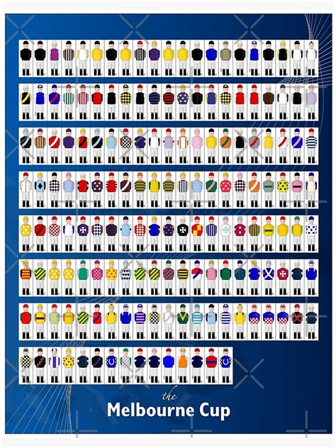 Melbourne Cup Winners Premium Matte Vertical Poster Designed & Sold By Deepak Rai