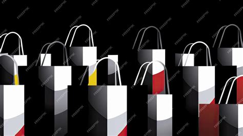 Premium Photo | White Bags on Elegant Black Background