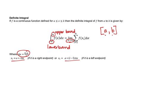 Riemann Sums And Definite Integrals Math Showme