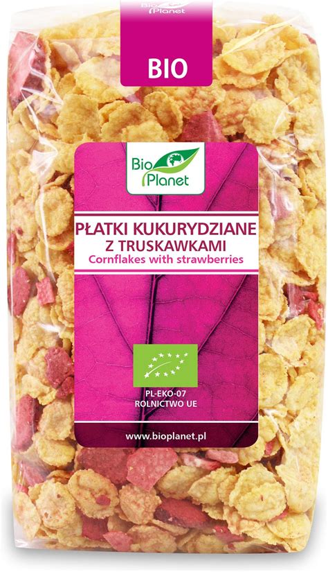 Bio Planet Płatki Kukurydziane Z Truskawkami Bio 250g Ceny i opinie