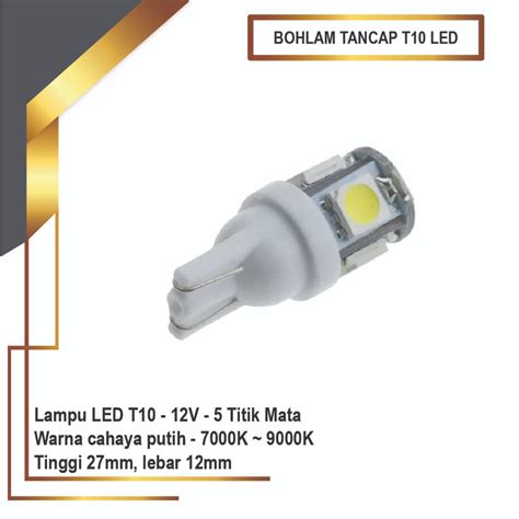 Jual Bohlam Lampu Tusuk Tancap LED T10 Lampu Senja Sen Plat Nomer Colok