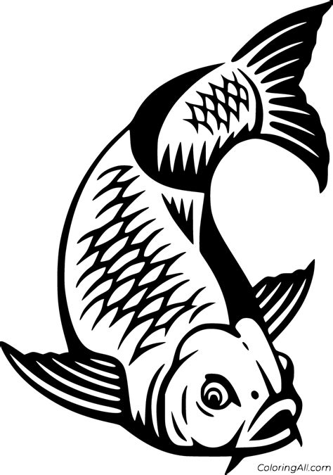 Carp Coloring Pages 24 Free Printables Coloringall