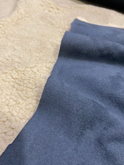 Sélection Coup de Coudre Tissu Suédine Double Face Sherpa Bleu Denim