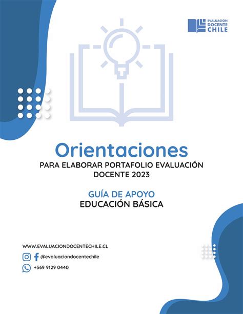 Orientaciones para elaborar Portafolio de Ev Docente Ed Básica 1º a