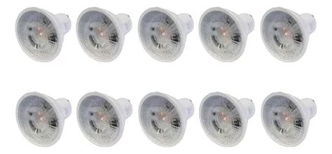 Pack X10 Lámparas Dicroicas Led Fría 5w 6500k Gu10 220v Yark Luz Blanco