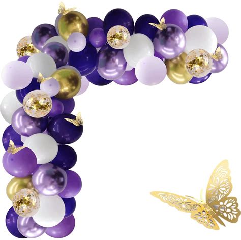 132-Piece Purple and Gold Balloon Garland Kit | DIY Balloon Arches on Amazon | POPSUGAR Smart ...