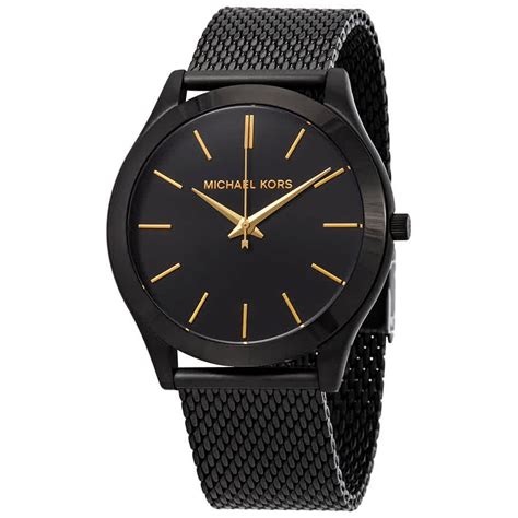 Michael Kors Michael Kors Slim Runway Black Dial Mens Watch Mk8607