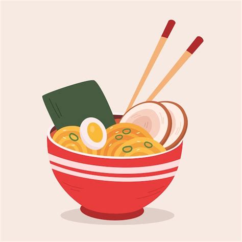 Premium Vector Delicious Ramen Noodles Cartoon Vector