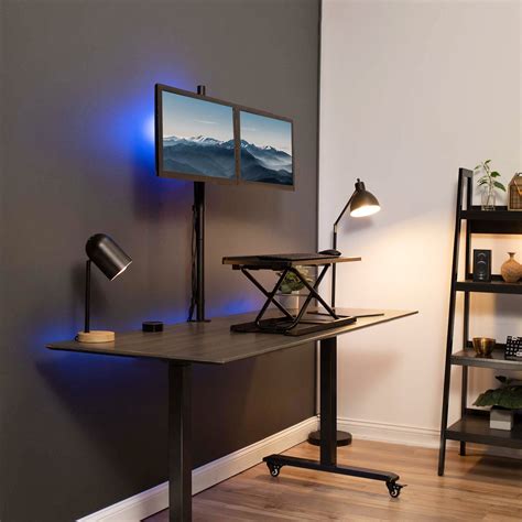 Stand V012 Dual Monitor Extra Tall Desk Mount Vivo Desk Solutions