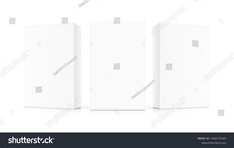 Realistic Cardboard Boxes Mockup Set Front Stock Vector Royalty Free