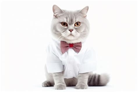 Premium AI Image | a cat wearing a tuxedo and a bow tie