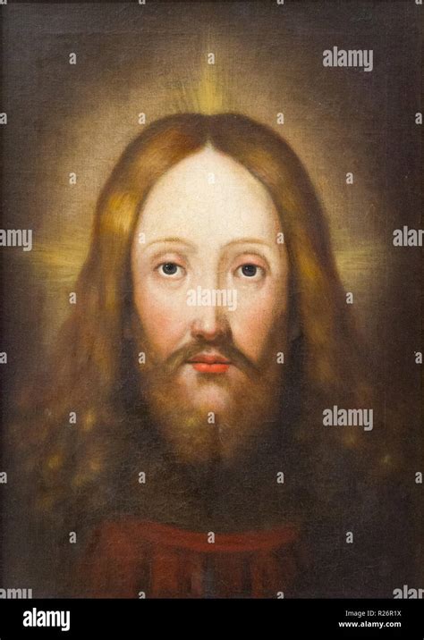 Una Pintura Del Rostro De Cristo Desde La Iglesia Franciscana En