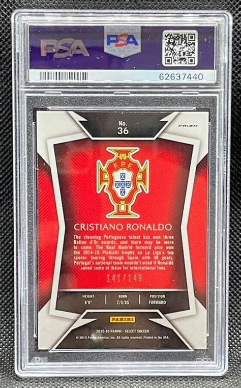 Panini Select Orange Prizm Cristiano Ronaldo For