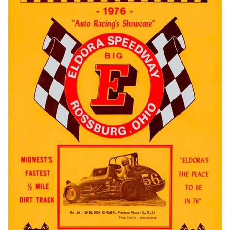 Vintage Reproduction Racing Poster 1979 Eldora Speedway Steve Etsy