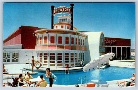 The Showboat Hotel & Casino, Swimming Pool, Las Vegas Nevada, Vintage Postcard | United States ...