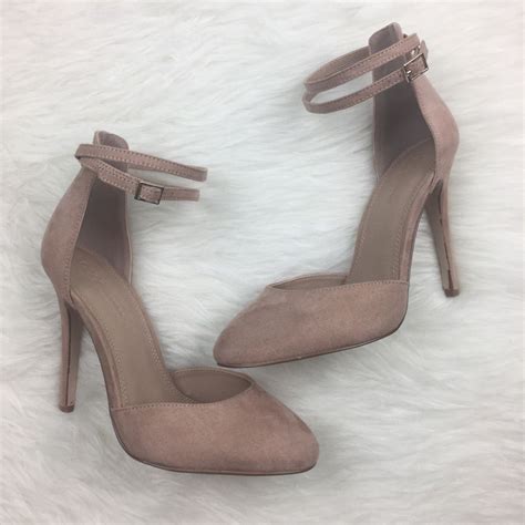 Asos Shoes Asos Blush Pink Suede Ankle Strap Closed Toe Heels Color