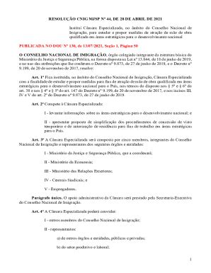 Preenchível Disponível RESOLUO CNIG MJSP N 44 DE 28 DE ABRIL DE 2021