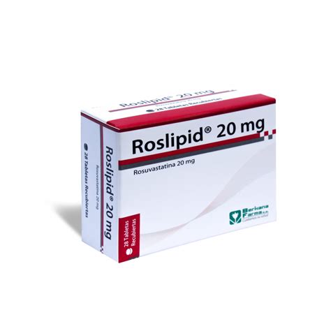 Roslipid 20 Mg Tab Rec X 28 Berkanafarma S A