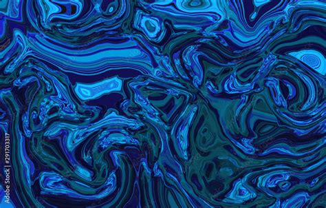 Fototapeta Granatowy Niebieski Light Neon Blue Abstract Liquid Paint