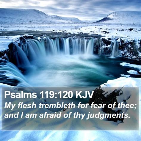 Psalms 119120 Kjv My Flesh Trembleth For Fear Of Thee And I Am