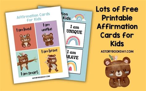 Printable Affirmation Cards for Kids to Boost Their Self-Confidence ...