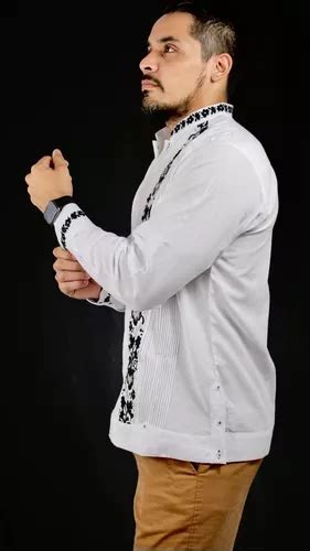 Guayabera Yucateca Blanca De Lino Modelo Colibr Manga Larga En Venta