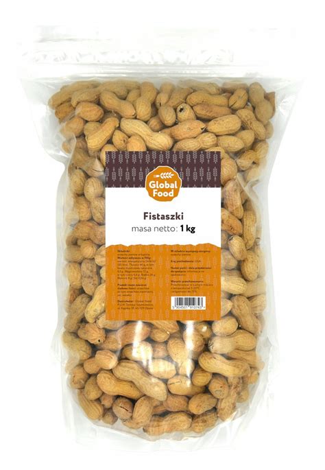 FISTASZKI ORZECHY ZIEMNE W ŁUPINIE GLOBAL FOOD 1kg 1000g Inny