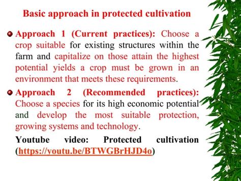 Implementation Of Protected Cultivation Technologies