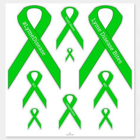 Lime Green Lyme Md Lymphoma Awareness Ribbon Sticker Zazzle