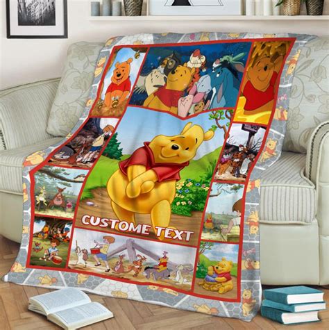 Personalized Winnie The Pooh Blanket Pooh Bear Blanket Etsy Canada