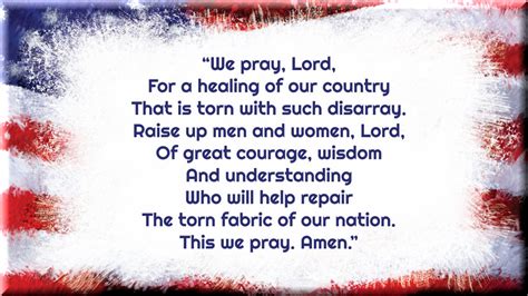 A Prayer For The Healing Of Our Nation By Fr Brian Cavanaugh Tor