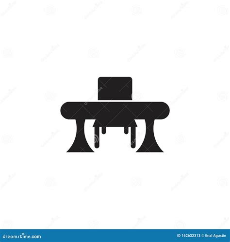 Furniture Company Logo Design With Using Table And Chair Icon Design