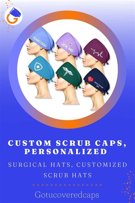 Custom Scrub Caps Personalized Surgical Hats Customized Scrub Hats