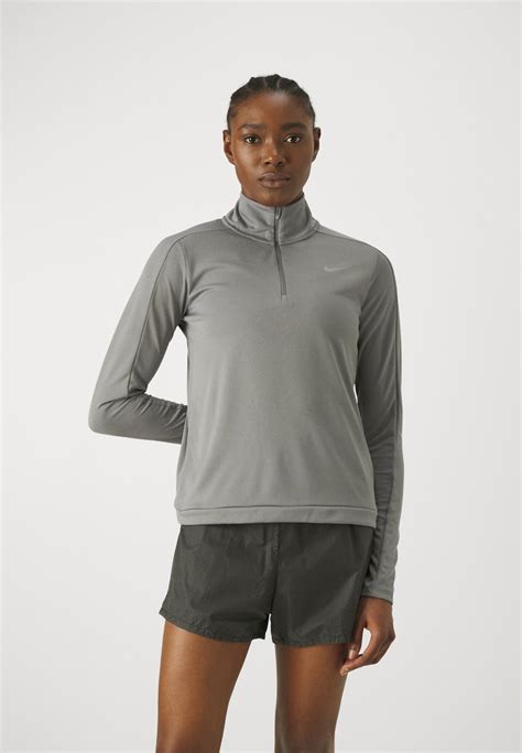 Nike Performance Pacer Langærmet T Shirt Smoke Grey Reflective