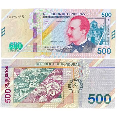 500 Lempiras FE Honduras 2022 Marcon Numismática