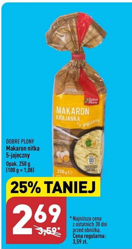 Makaron Dobre Plony 25 TANIEJ Promocja Aldi Ding Pl