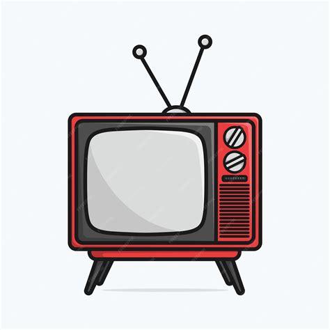 Desenho De Televisão - Ilustração do ícone dos desenhos animados da televisão vintage. | Vetor ...