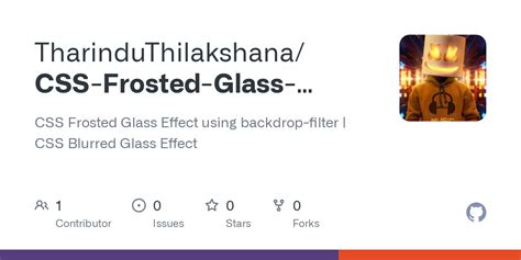 Github Tharinduthilakshanacss Frosted Glass Effect Using Backdrop Filter Css Frosted Glass