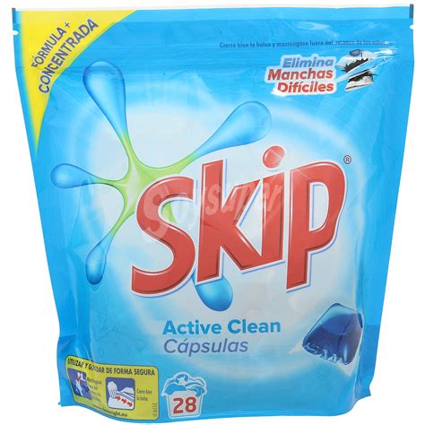 Skip Detergente M Quina L Quido Active Clean Envase C Psulas