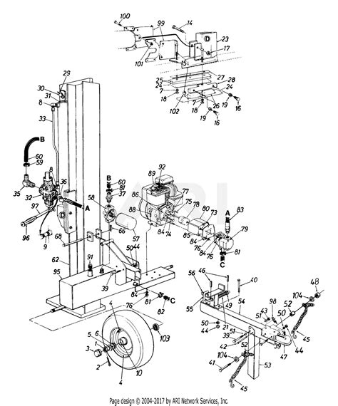 Mtd Ton Log Splitter Parts Diagram Mtd Ton Log Splitte