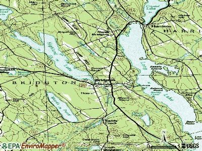 Bridgton Maine Map | World Map Gray