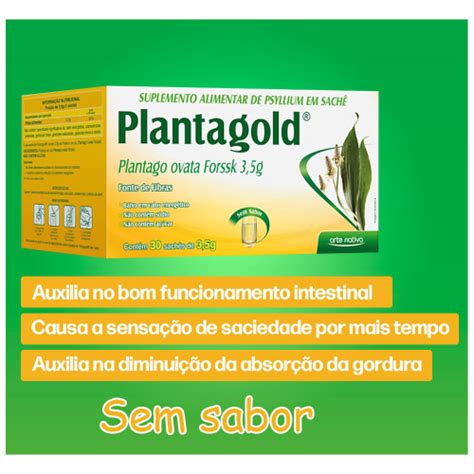 X Planta Gold Psyllium Plantago Ovata Rico Em Fibras Sem Sabor