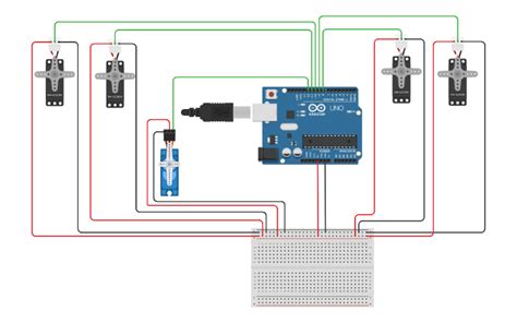 Circuit design Robot Arm Circuit Diagram - Tinkercad