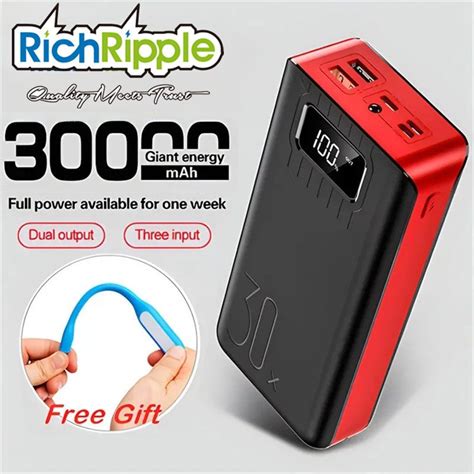 Exclusive Discounts For RichRipple Power Banks 30000mAh Powerbank TypeC