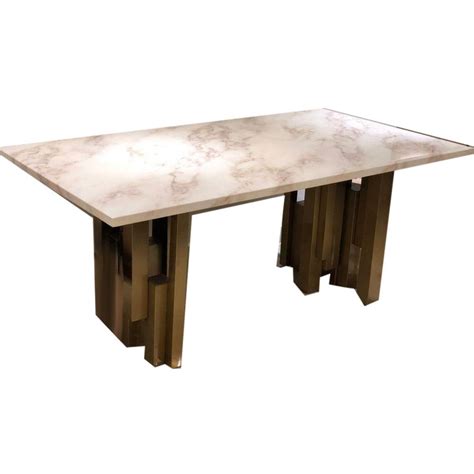 Restaurant SS Marble Top Dining Table at Rs 65000/piece | Marble Dining ...