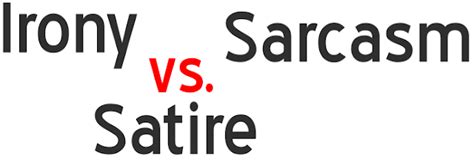 Irony vs. Sarcasm vs. Satire - Make Your English Easy